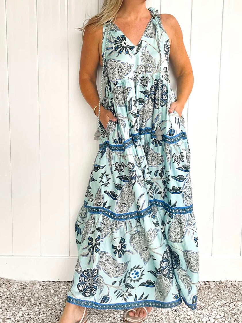 Omika Paola Maxi Dress in Nadia Mint