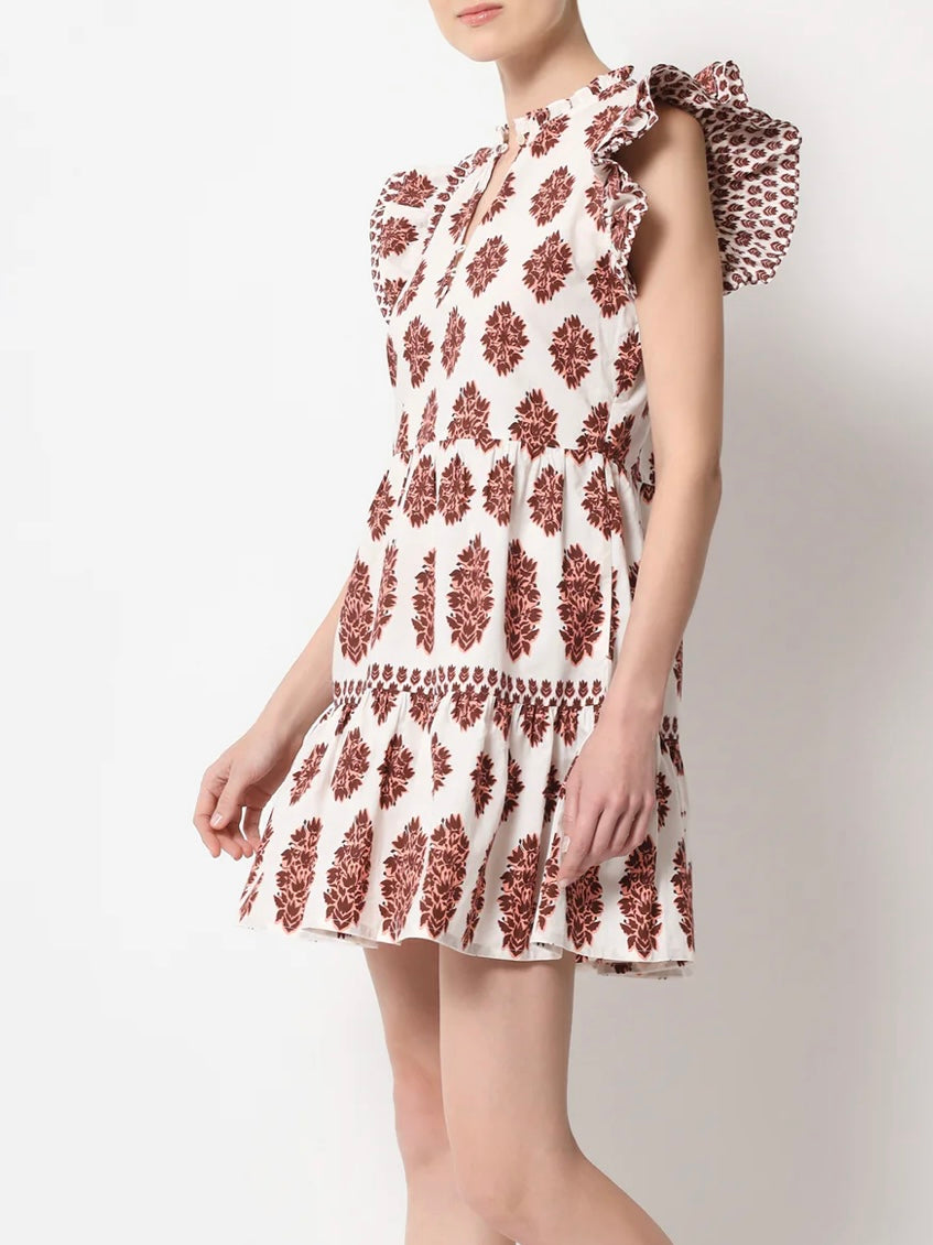 Omika Wilora Mini Dress in Adia Peach