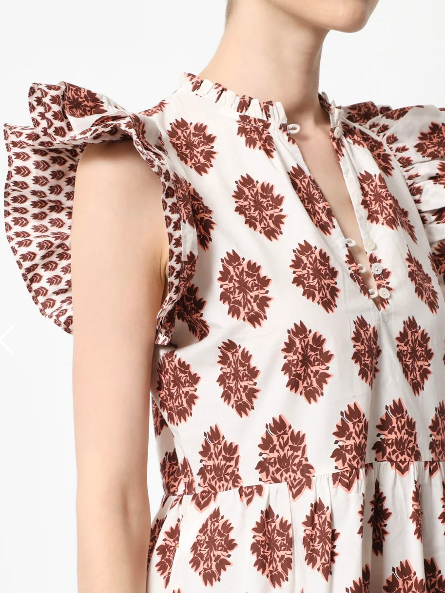 Omika Wilora Mini Dress in Adia Peach