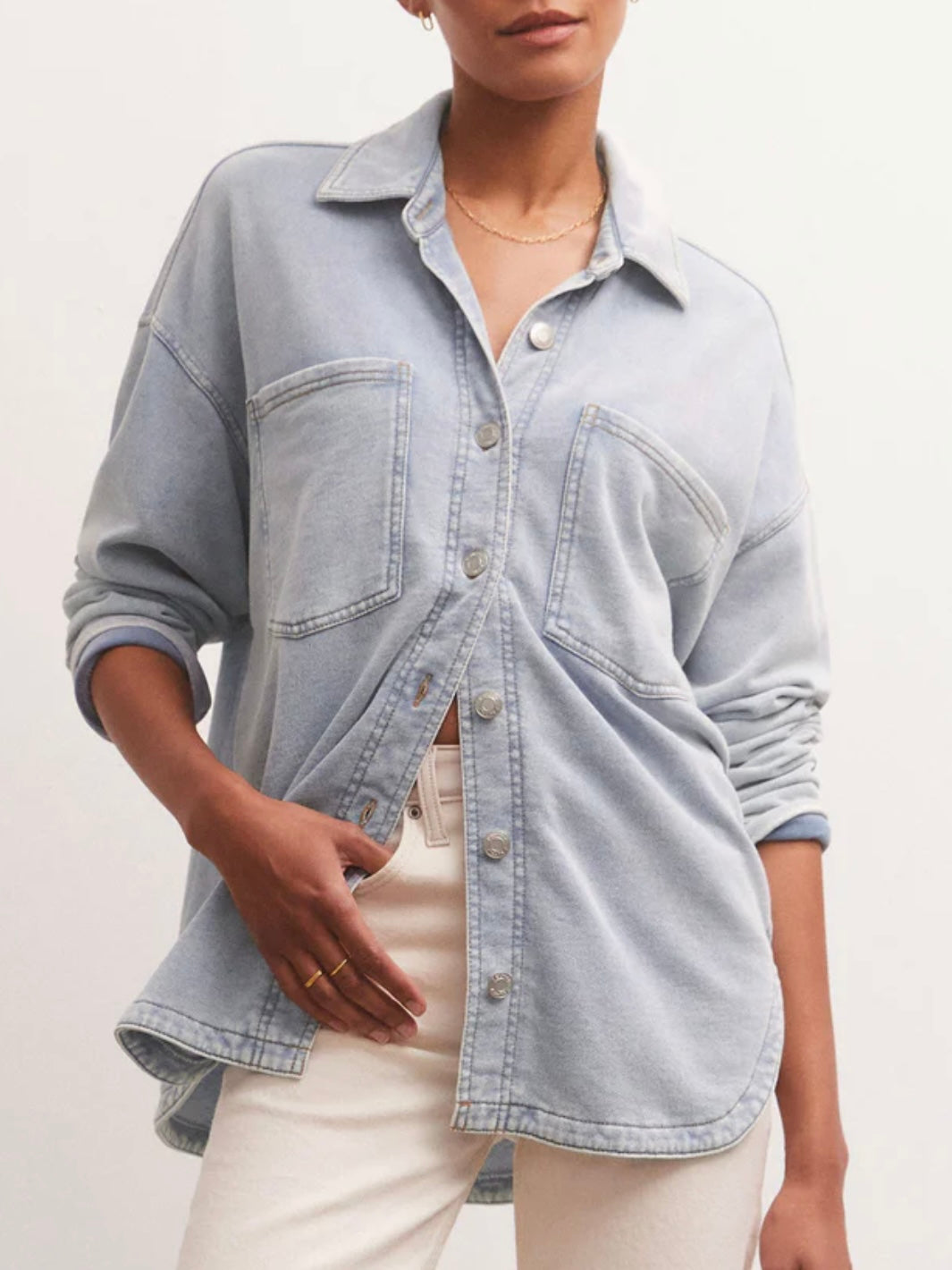 Z Supply All Day Knit Denim Jacket