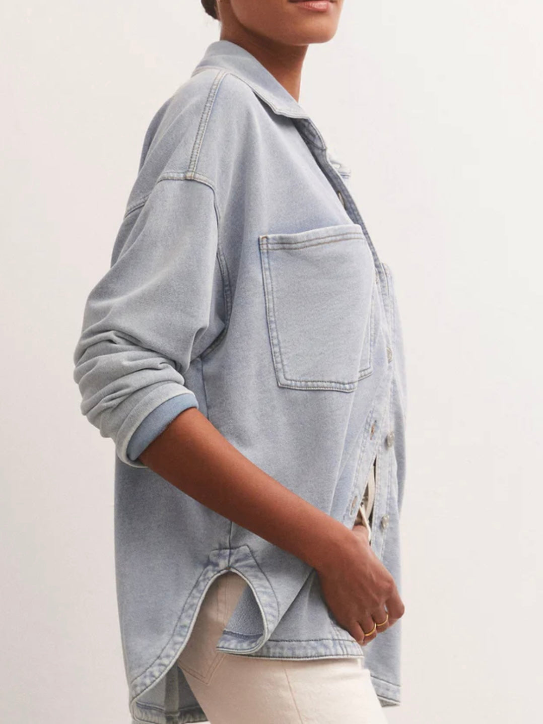 Z Supply All Day Knit Denim Jacket