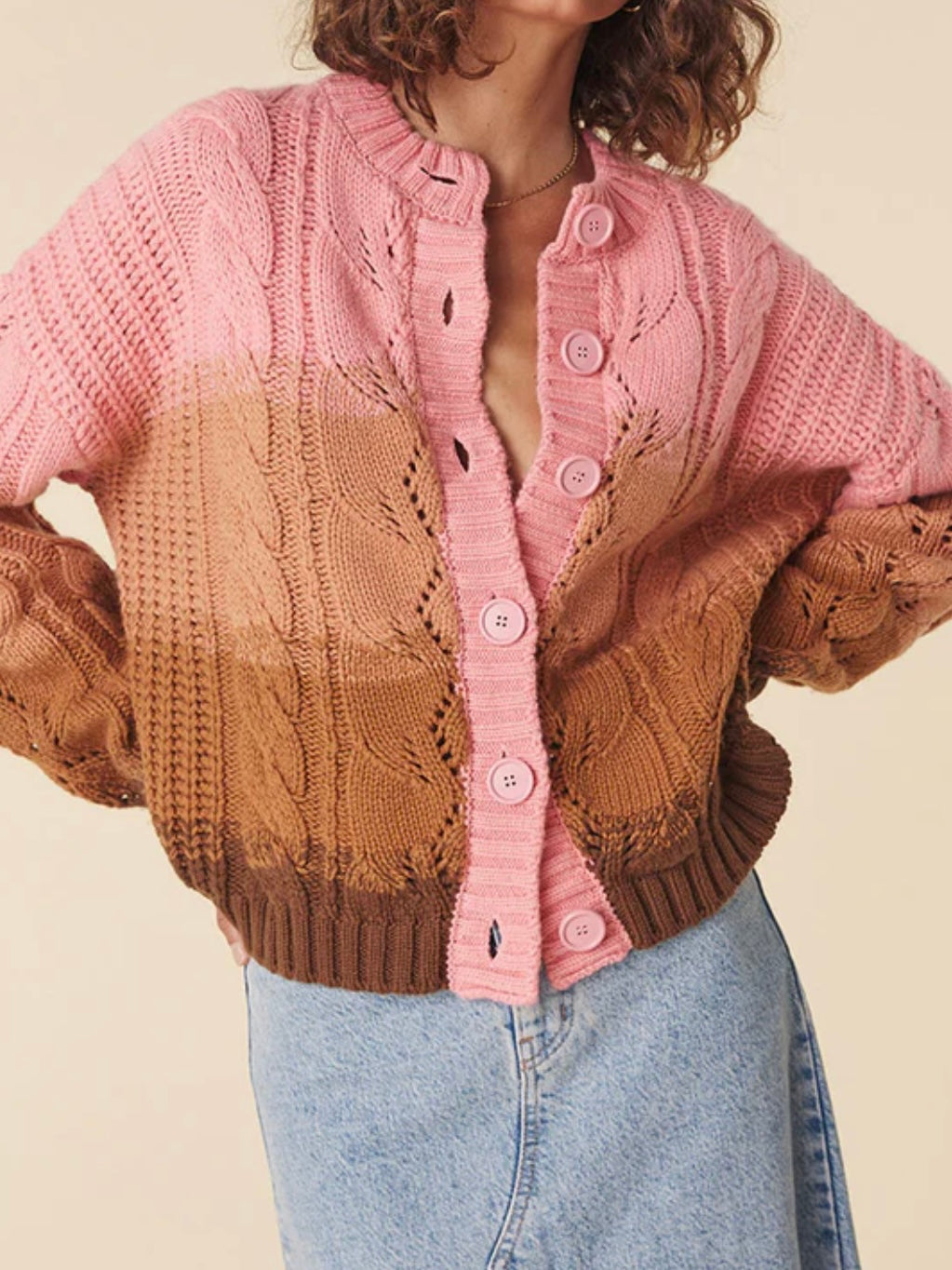 SPELL Midsummers Dream Knit Cardigan in Neapolitan