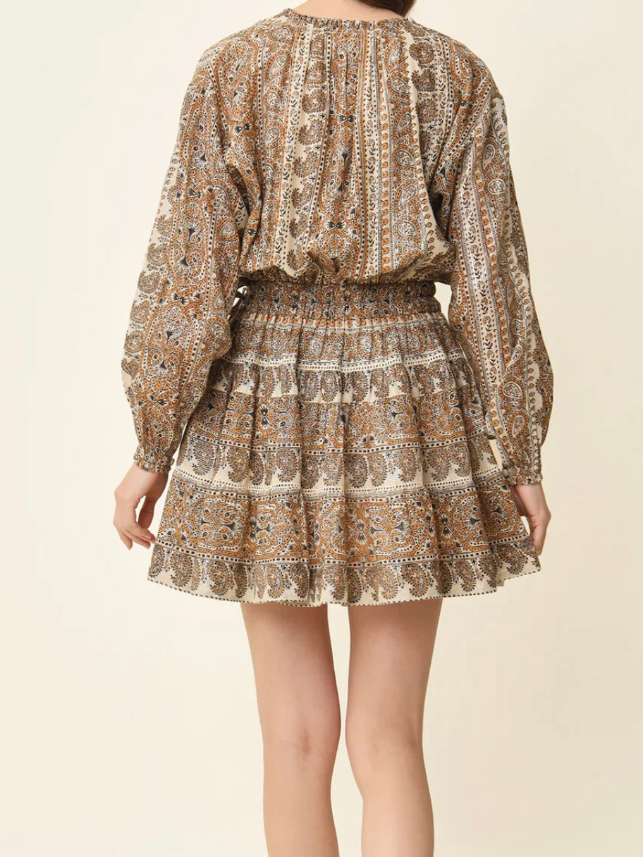 Omika Irma Mini Dress in Salania Almond