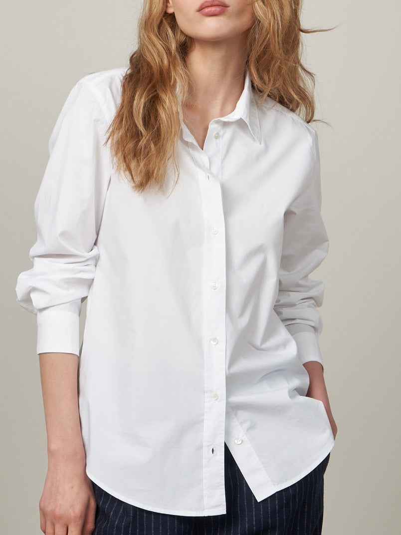 Hartford Coraz Shirt in White Cotton
