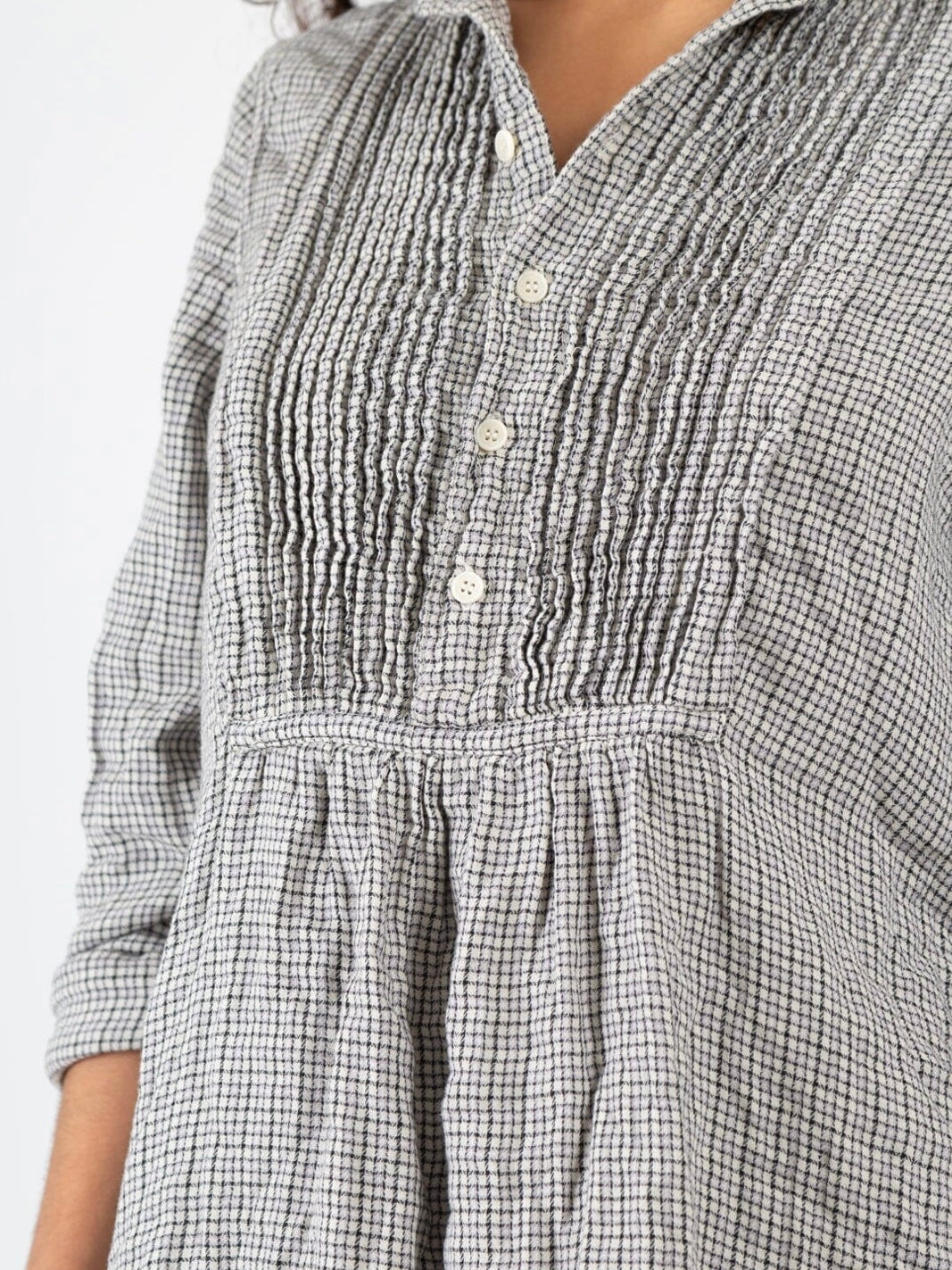 CP Shades Annette Tunic in Double Cotton Gauze Check