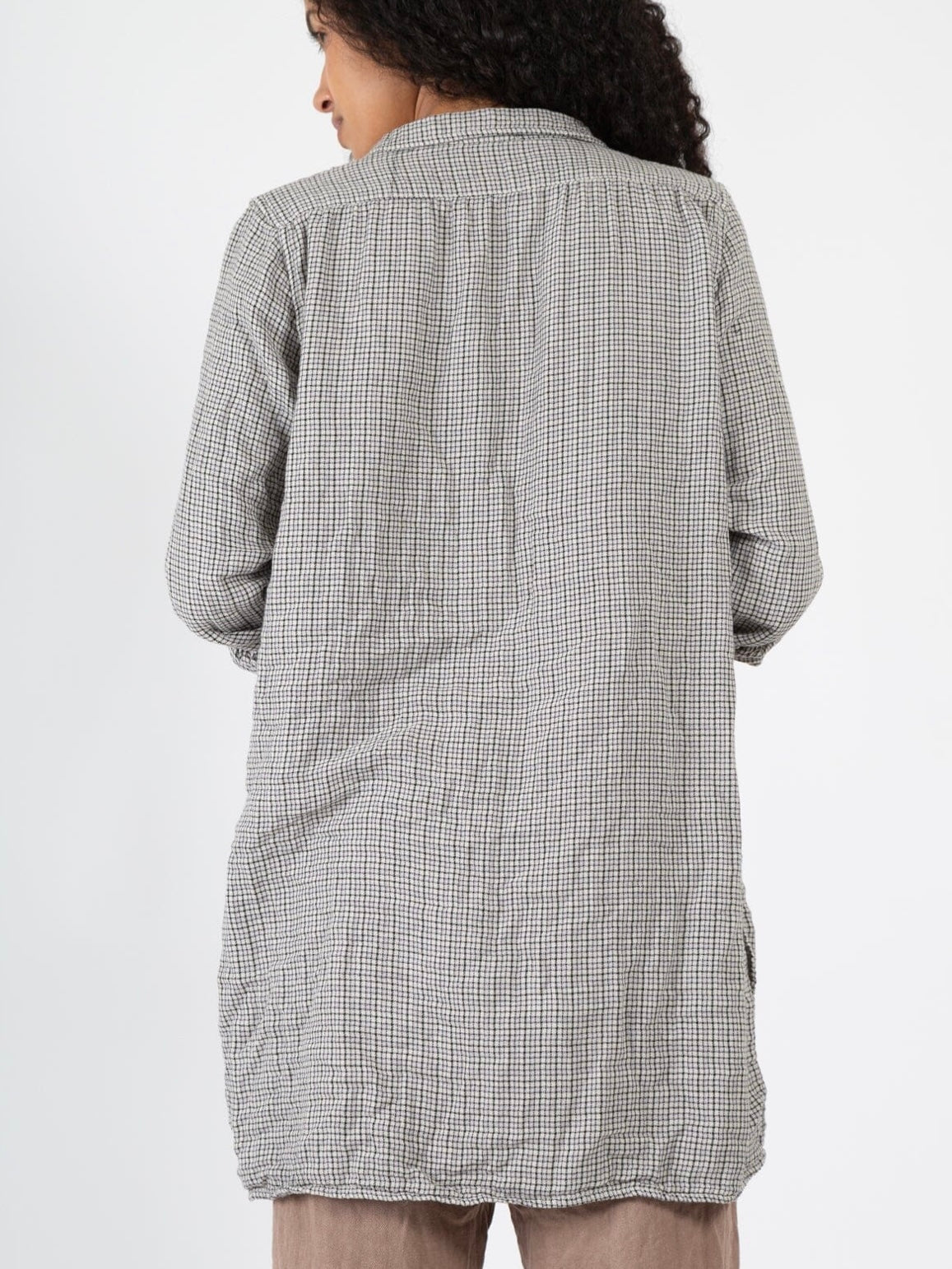 CP Shades Annette Tunic in Double Cotton Gauze Check