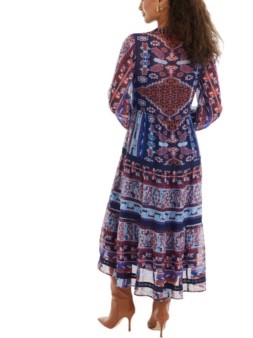 Allison Avalon Maxi Dress in Geo Print