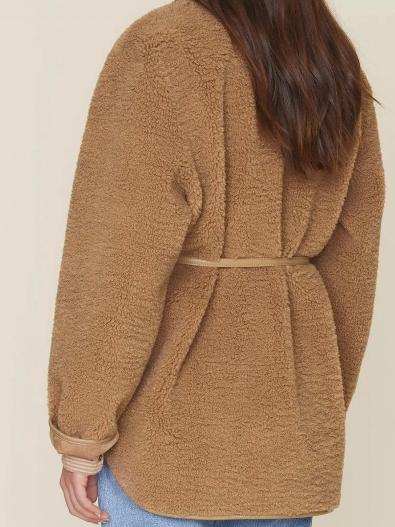 XIRENA Sinclair Suede Coat in Driftwood