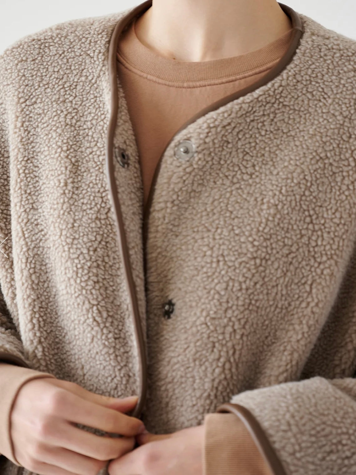 Velvet Greenwich Coat in Taupe