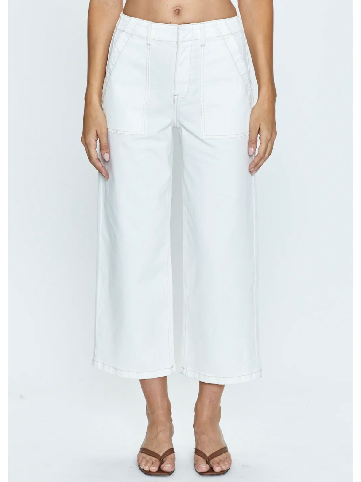 Pistola Sophia Wide Leg Pant in Le Blanc
