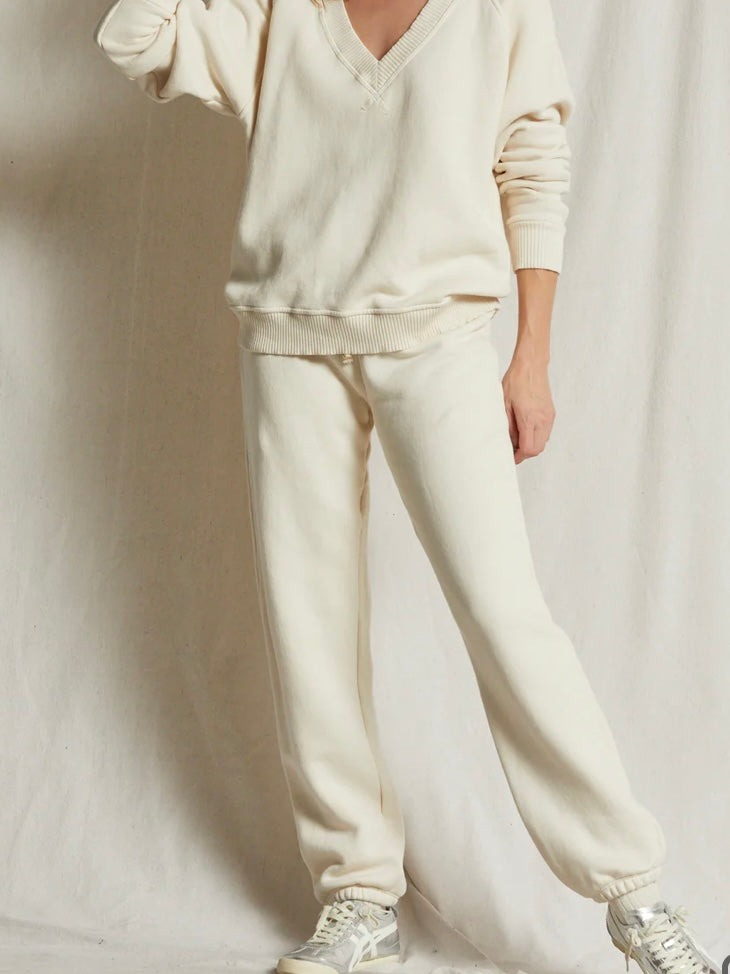 perfectwhitetee michelle fleece jogger in sugar