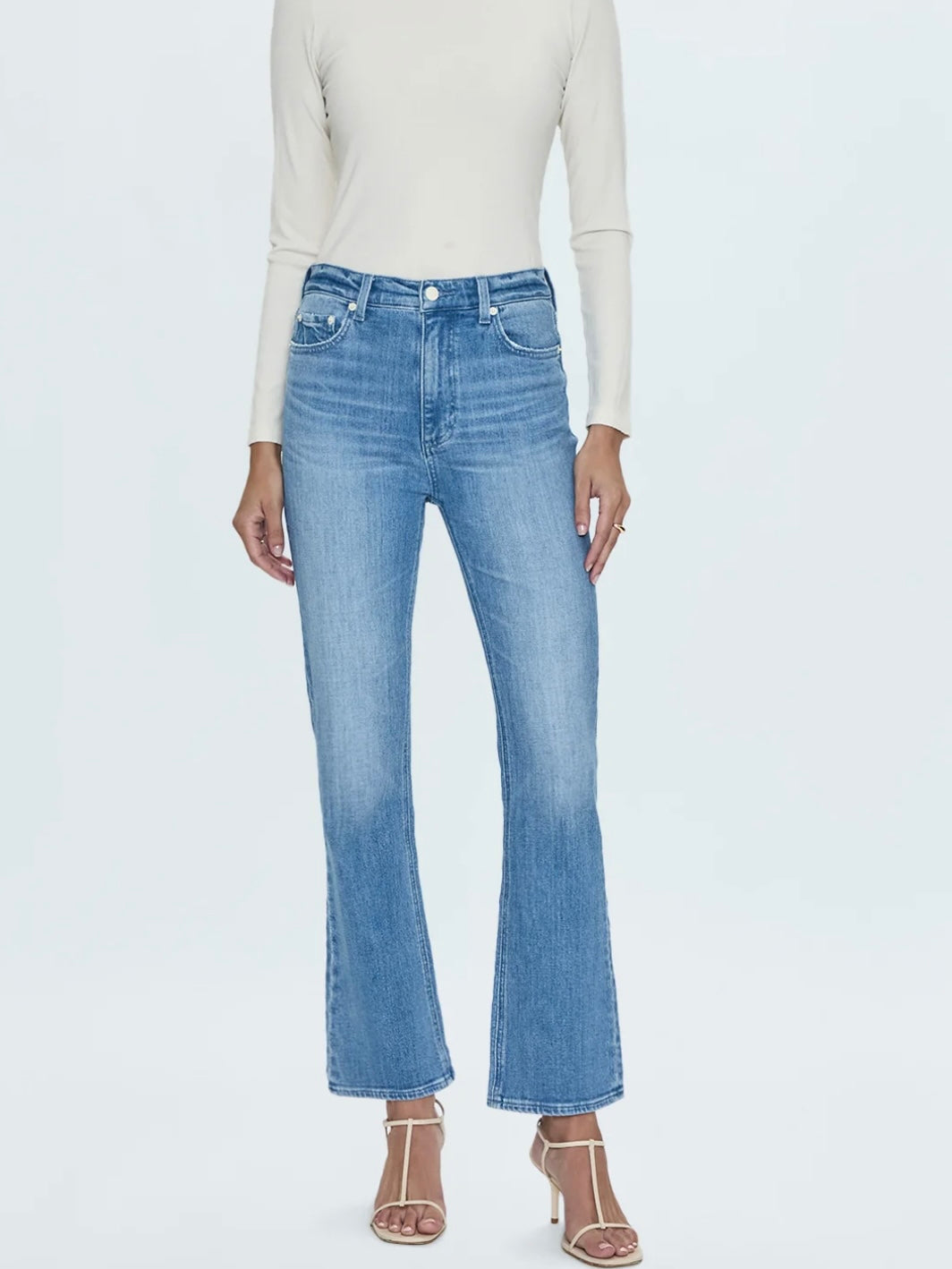 Pistola Krista High Rise Slim Boot Jean in Exam
