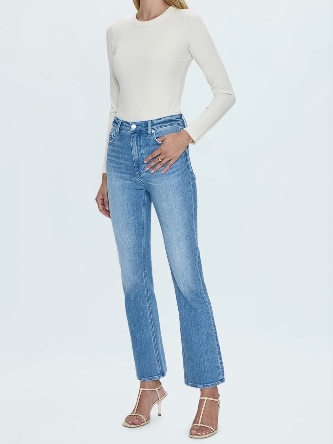 Pistola Krista High Rise Slim Boot Jean in Exam