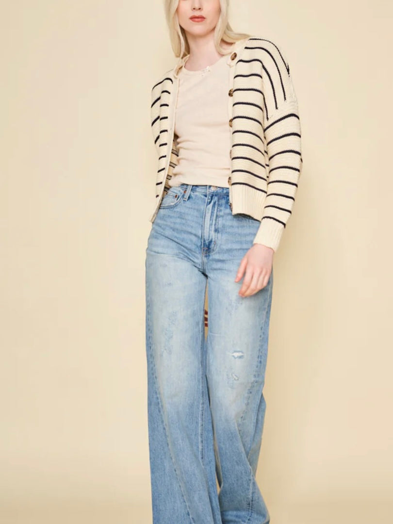 DRA Amara Cardigan in Navy Stripe