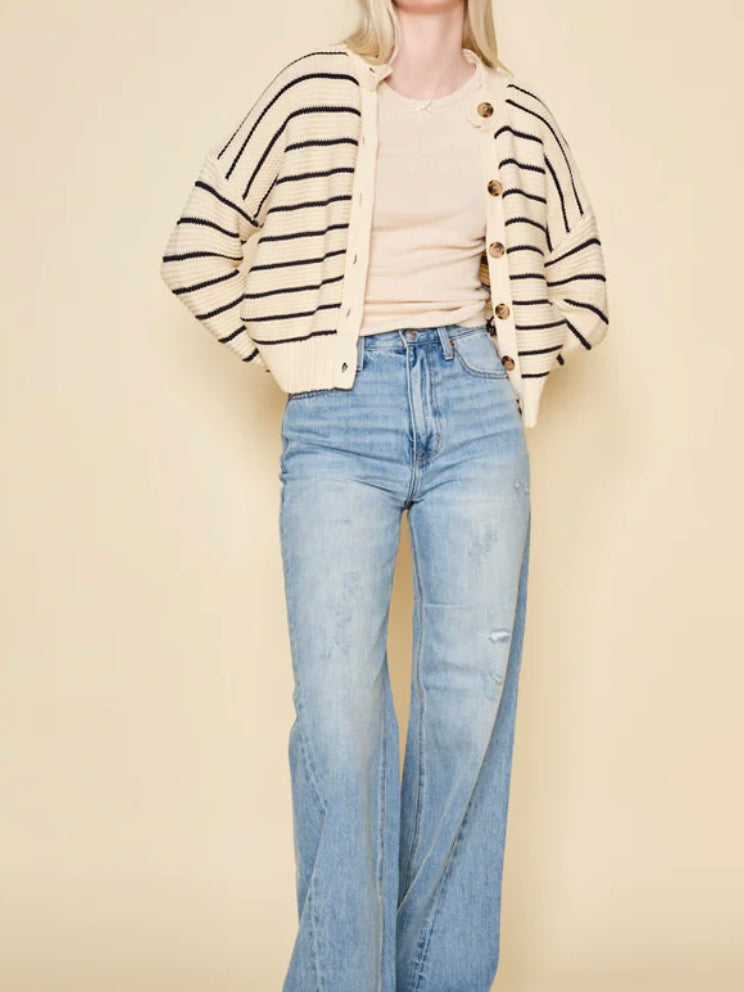 DRA Amara Cardigan in Navy Stripe