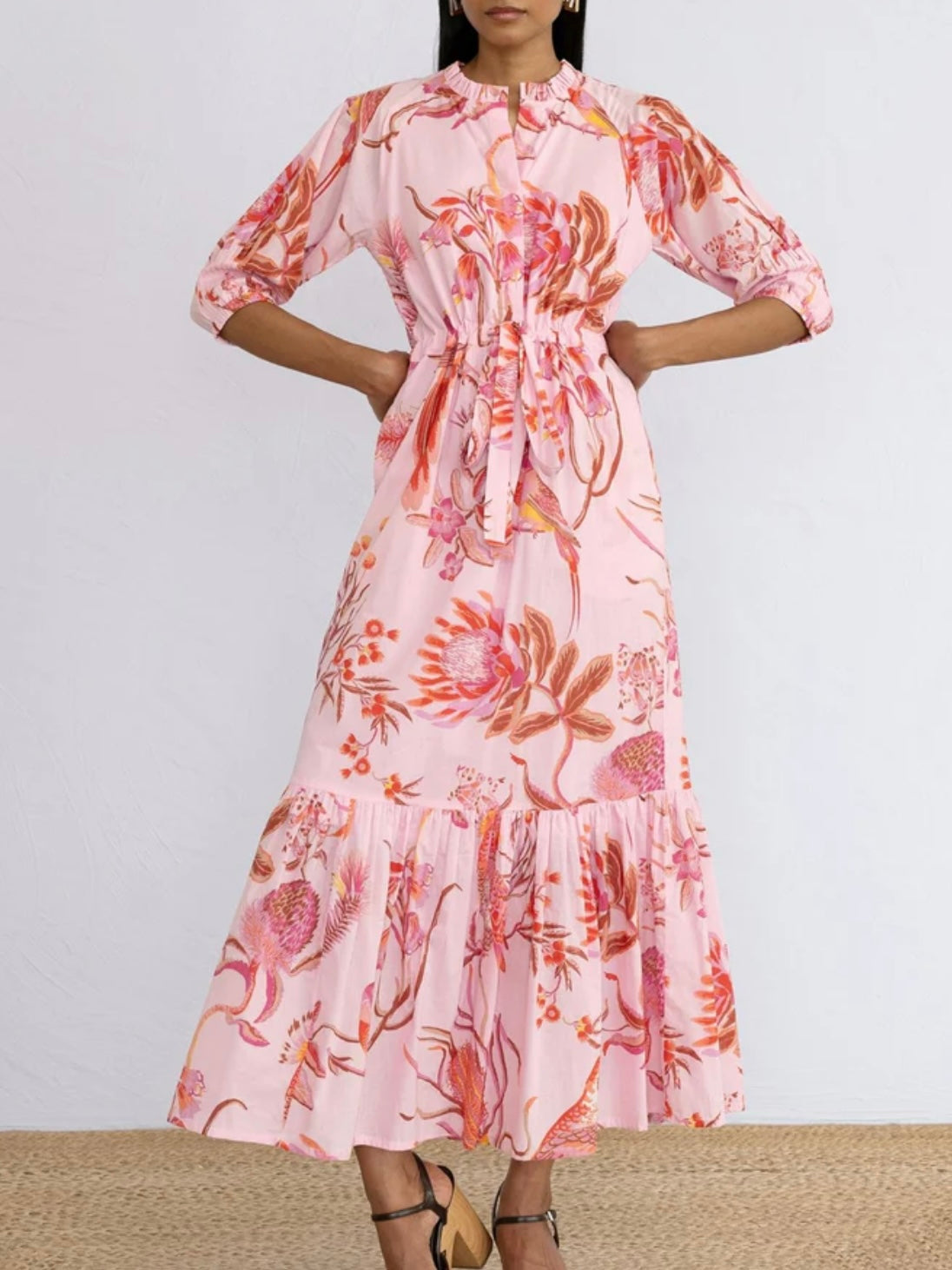 BANJANAN Betty Dress Botany Bay Pink Mist