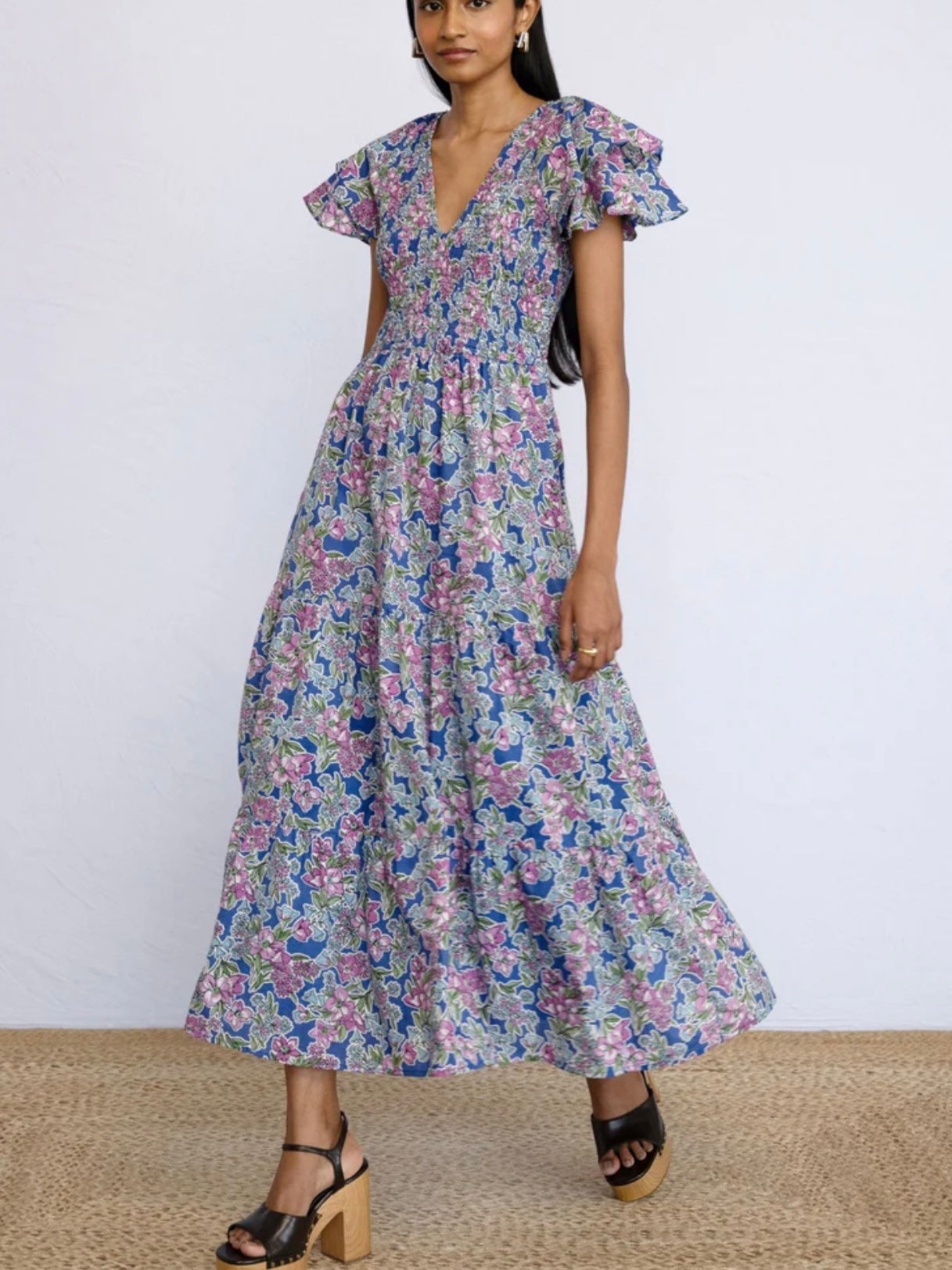 BANJANAN Ira Dress Arcadia Dazzling Blue