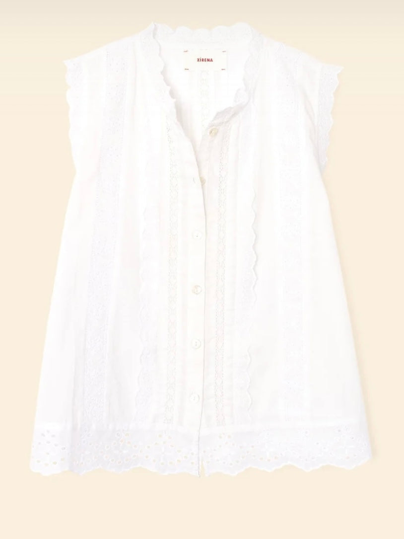 XIRENA White Lara Shirt