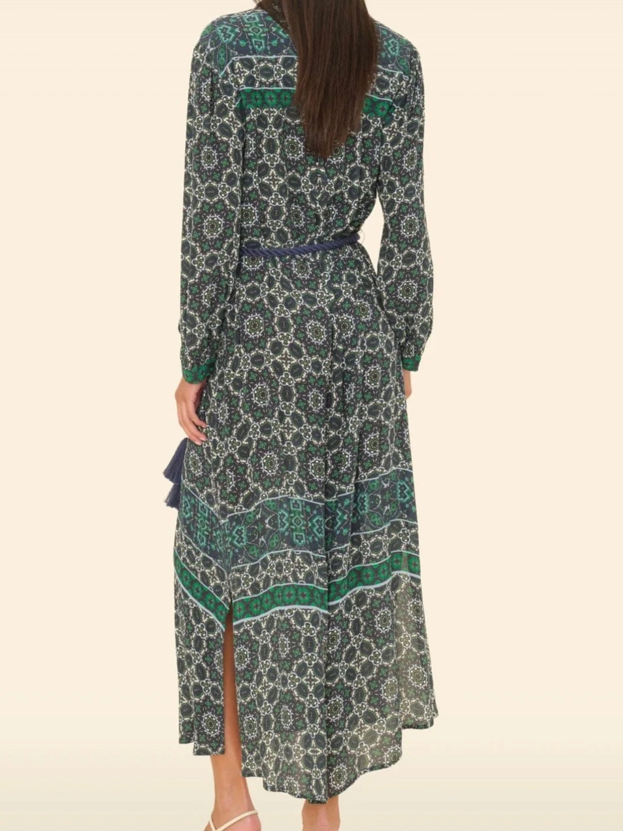 XIRENA Navy Tile Annabelle Dress