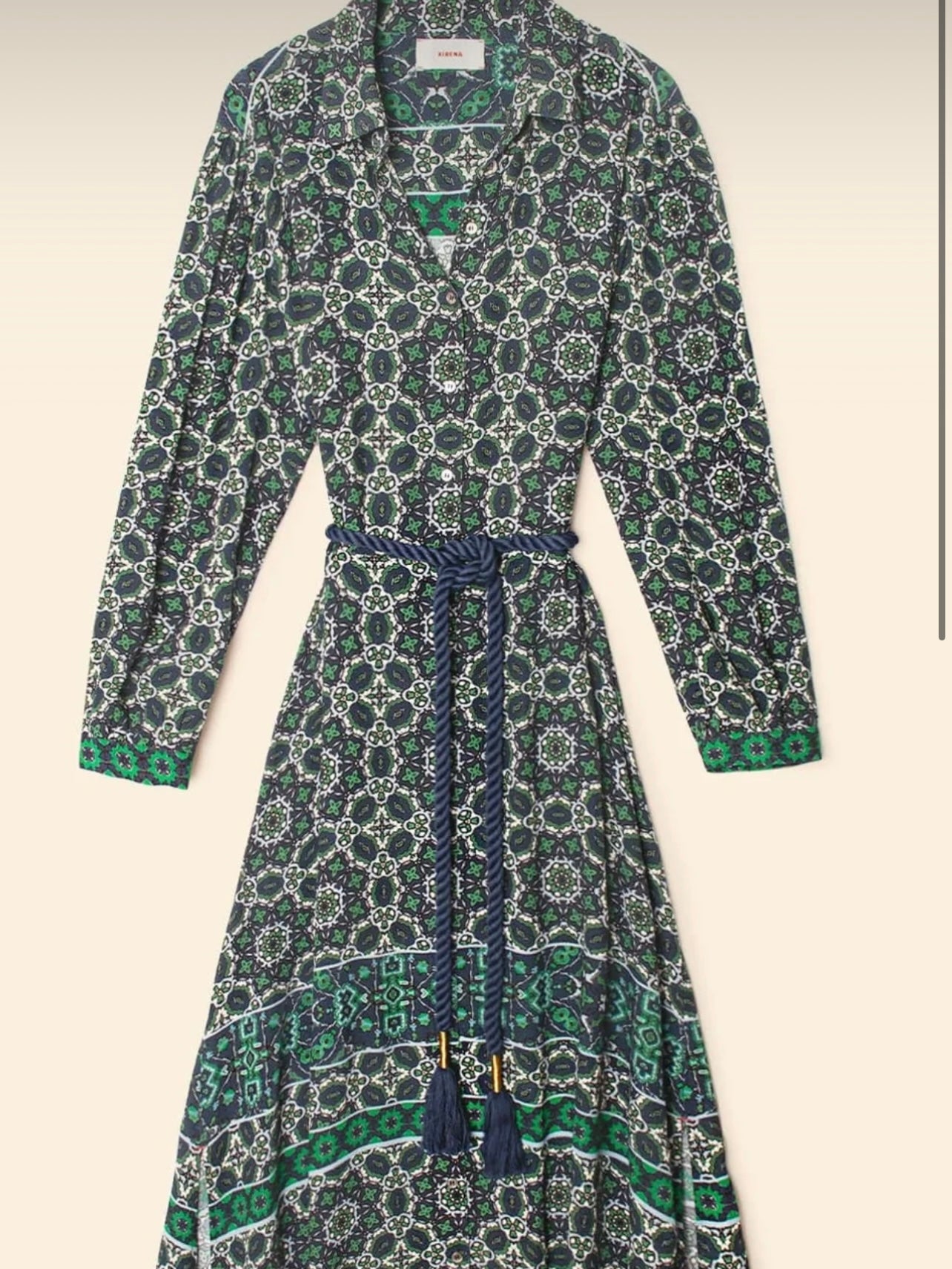 XIRENA Navy Tile Annabelle Dress