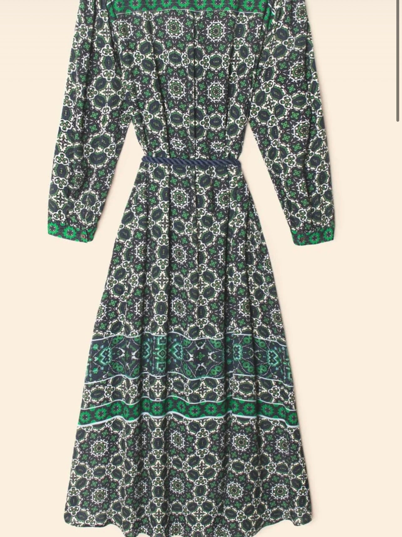 XIRENA Navy Tile Annabelle Dress