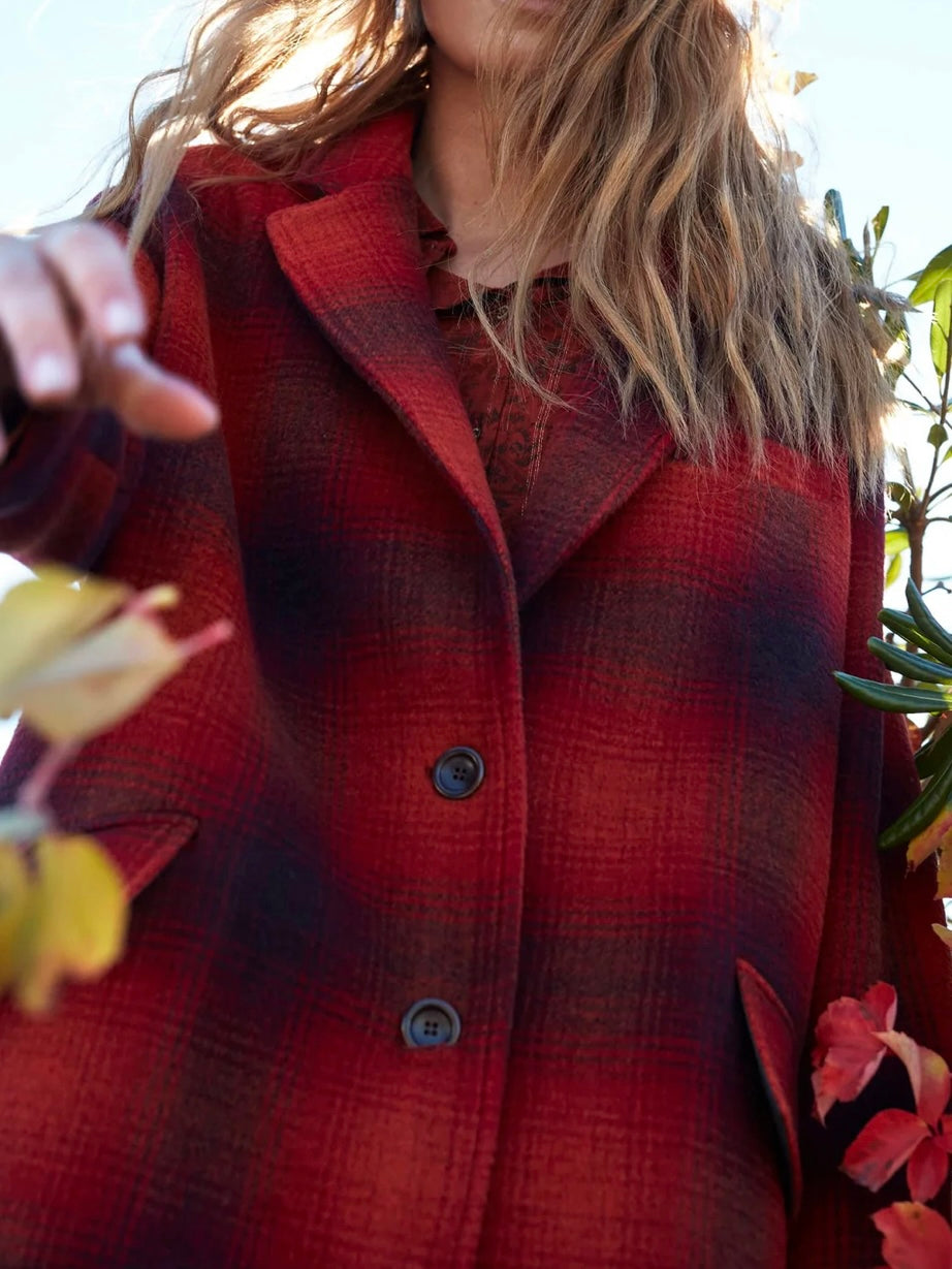 Mason's Isabel Coat in Bordeaux