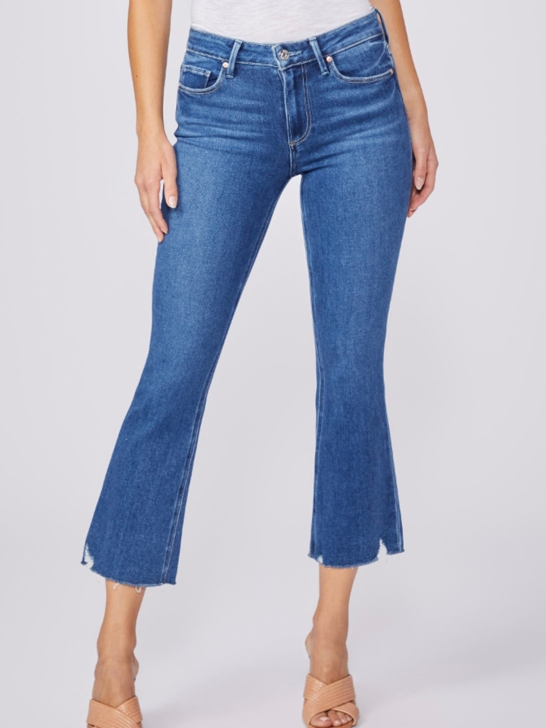 Paige Colette Crop Flare Jean in Wonderwall