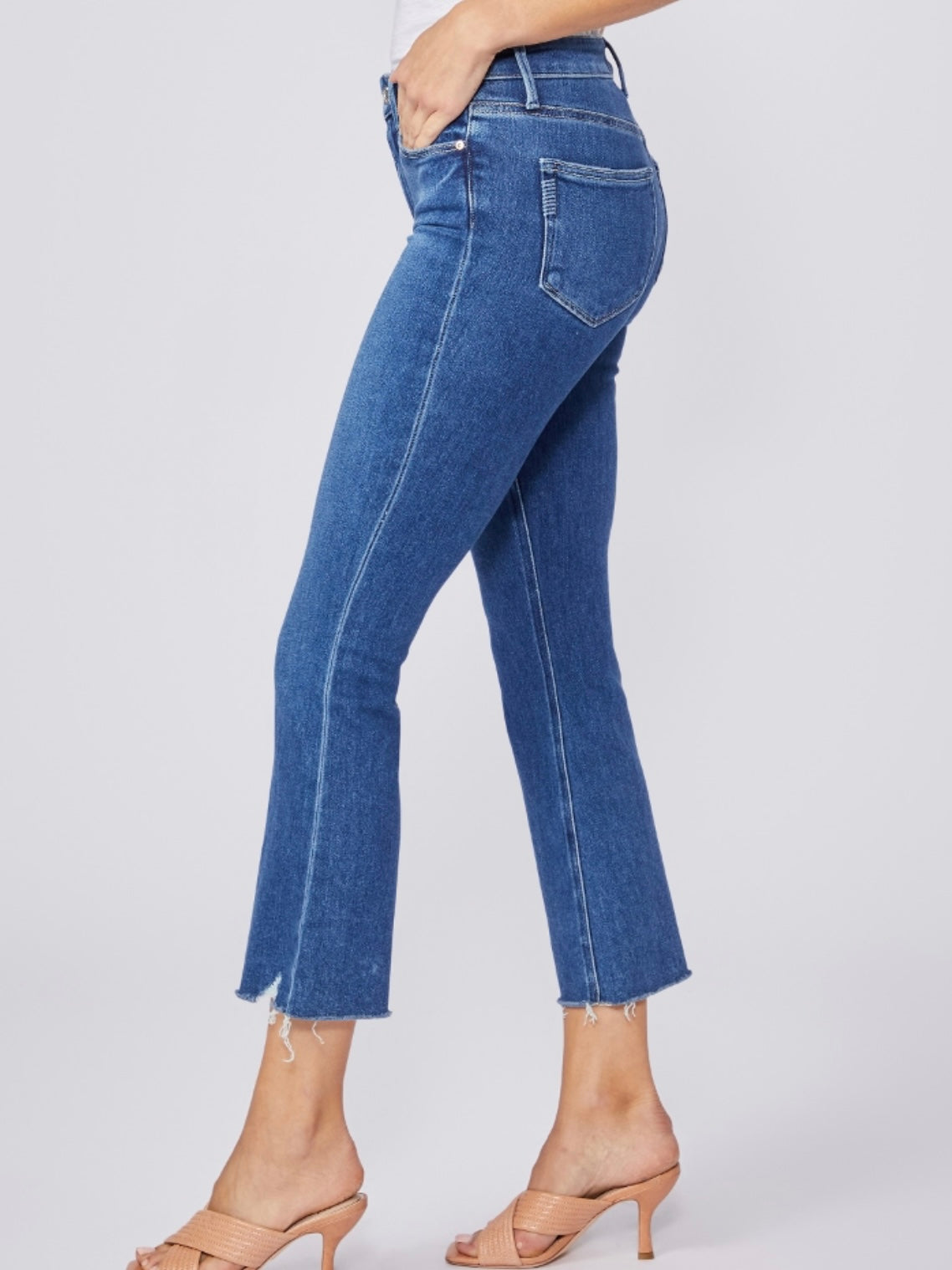 Paige Colette Crop Flare Jean in Wonderwall