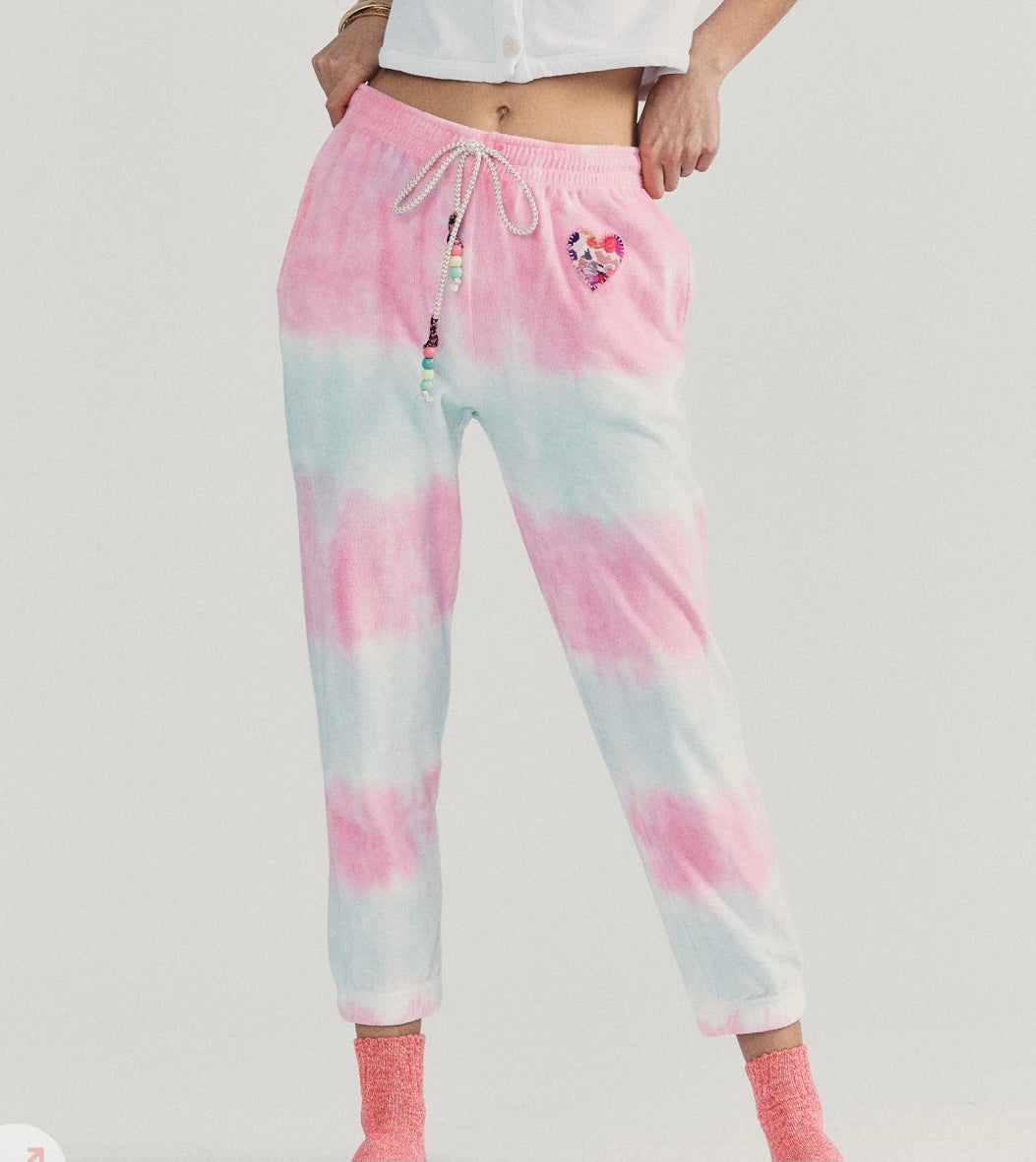 LoveShackFancy Santinella Pant in Cherry Fizz