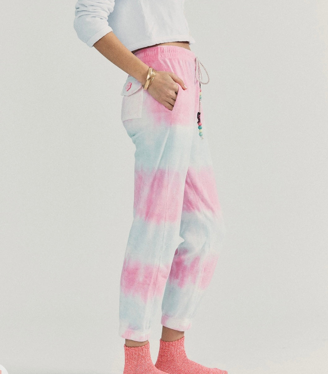 LoveShackFancy Santinella Pant in Cherry Fizz