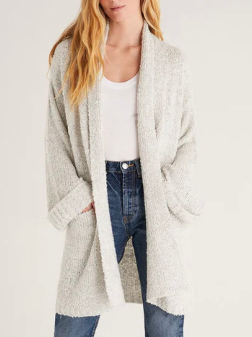Z Supply Helen Oversized Cardigan in Heather Gray