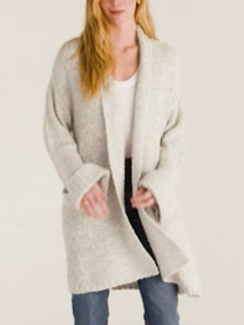 Z Supply Helen Oversized Cardigan in Heather Gray
