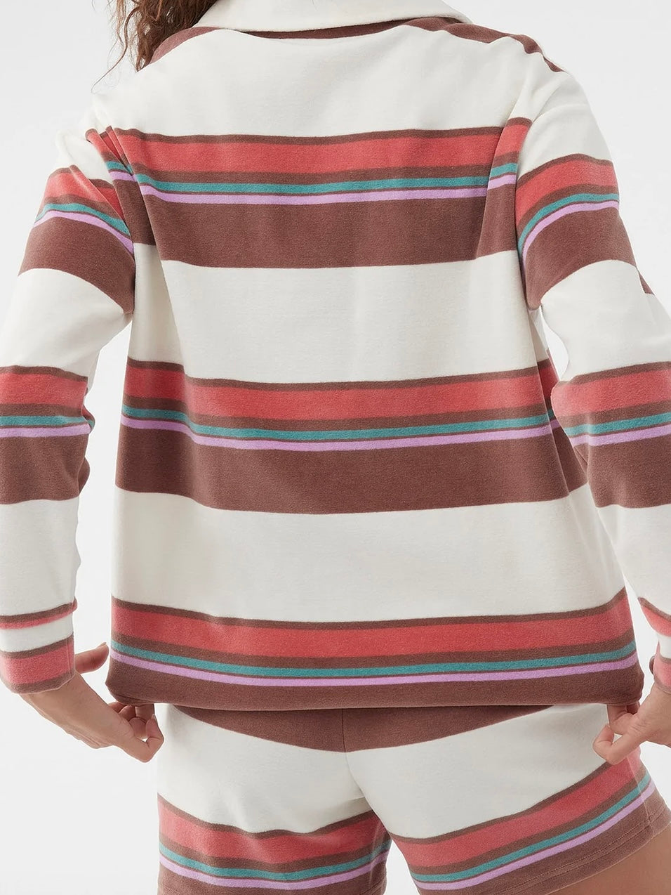 O'Neill Hobbs Velour Polo Top in Nutmeg
