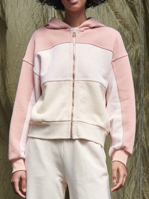 Sundry Track Jacket in Adobe/Eggshell