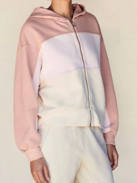 Sundry Track Jacket in Adobe/Eggshell