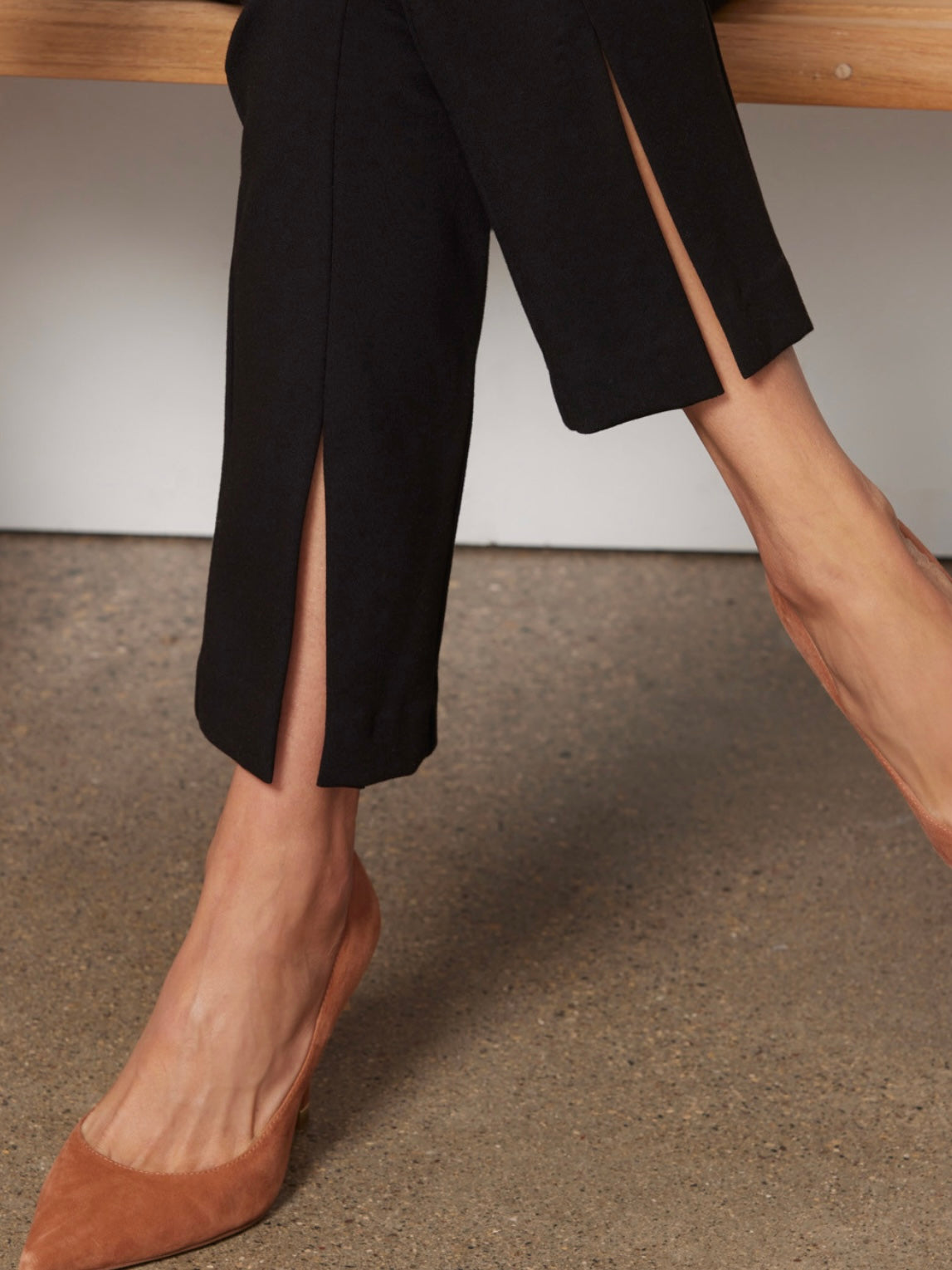 Velvet Kyndall Slit Pant in Black
