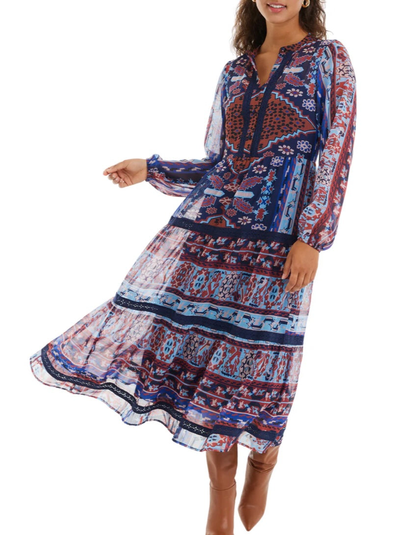 Allison Avalon Maxi Dress in Geo Print