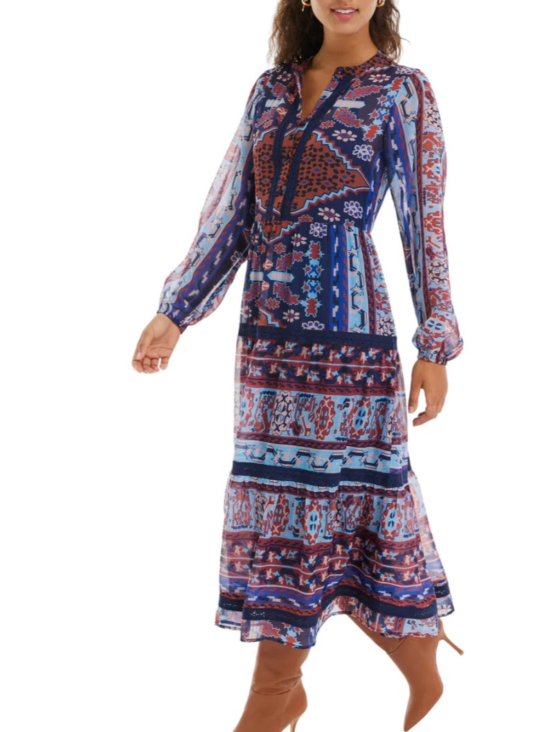 Allison Avalon Maxi Dress in Geo Print