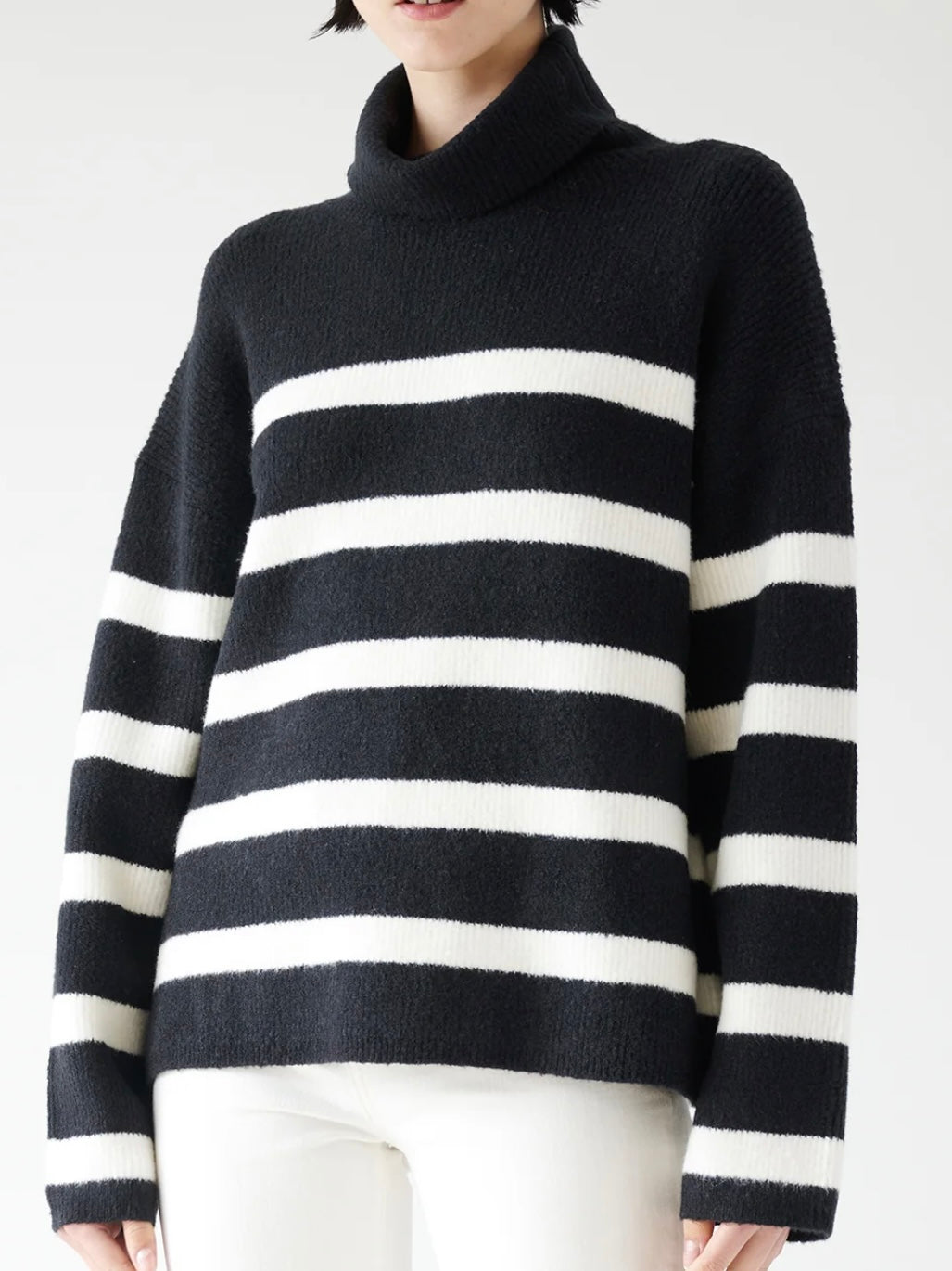 Velvet Encino Sweater in Black/Milk