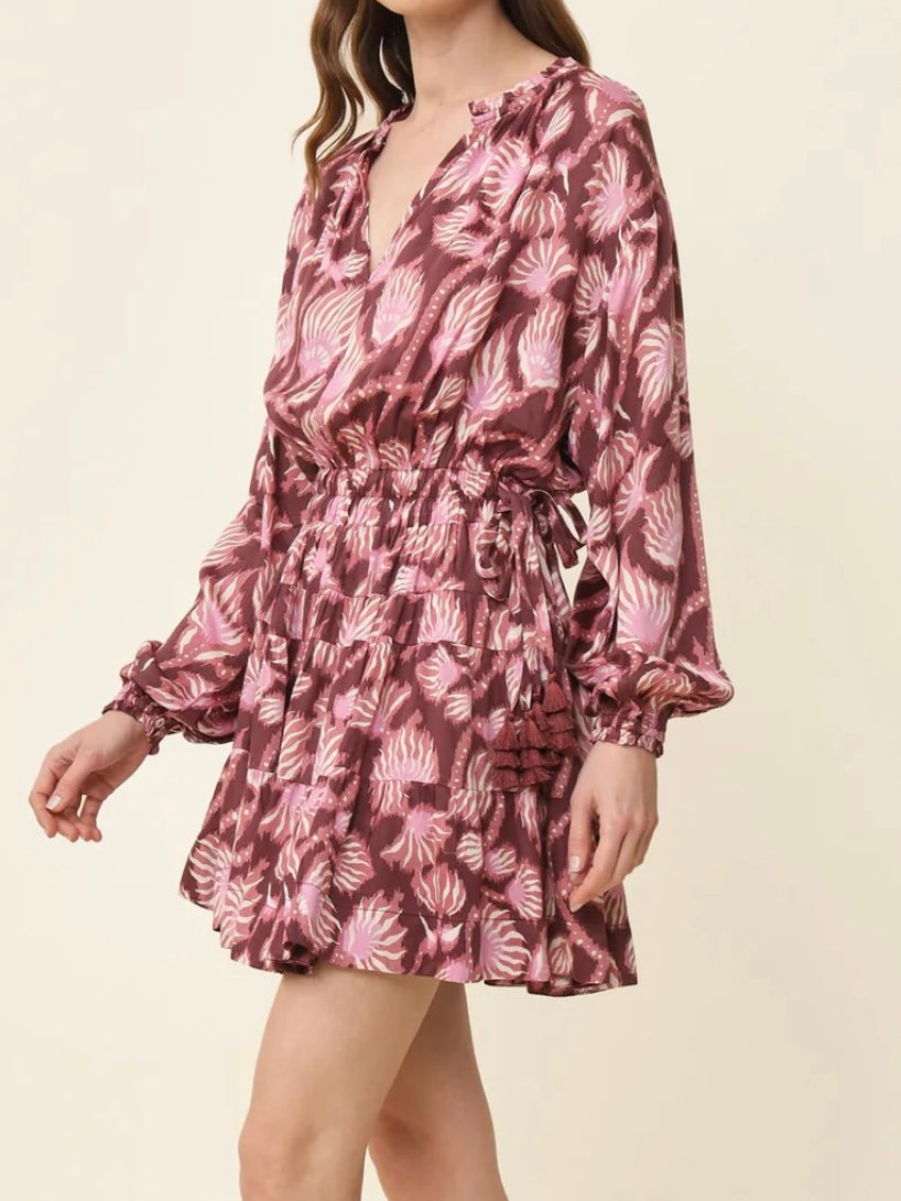 Omika Irma Mini Dress Elyse Aubergine