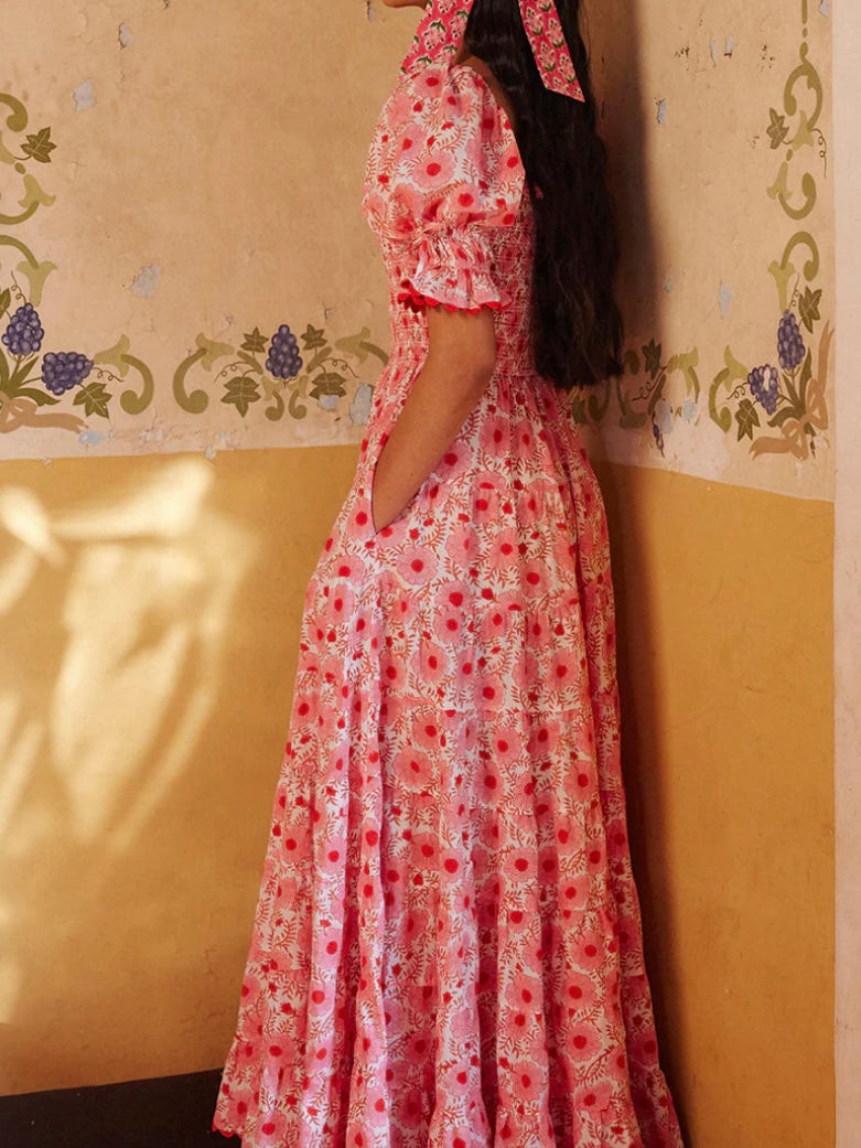 Pink City Prints Jodhpur Dress in Dusty Rose