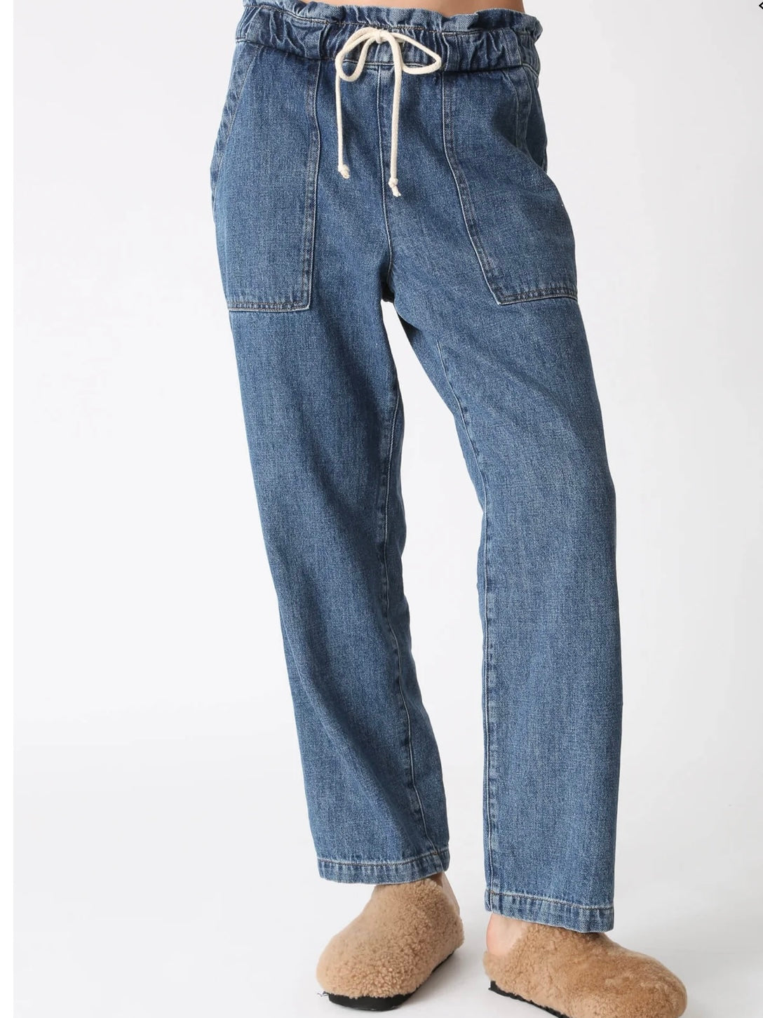 Electric & Rose Easy Pant in Medium Denim Blue