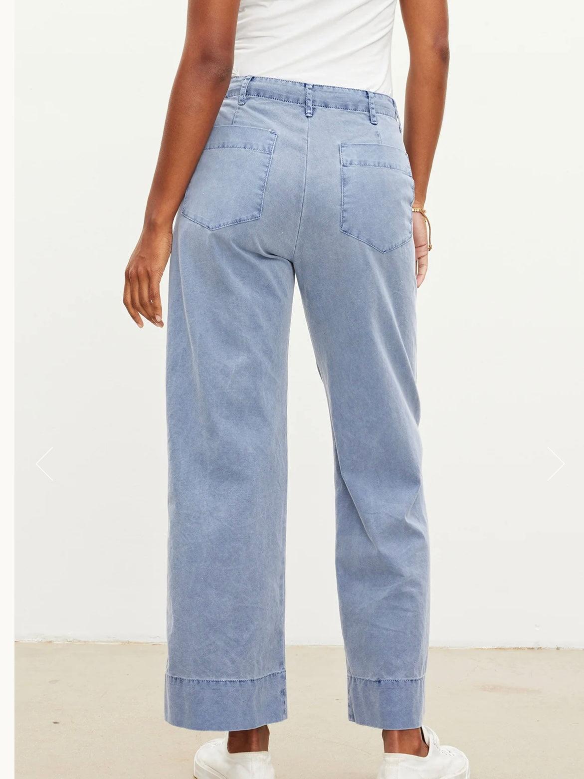 Velvet Mya Cotton Canvas Pant in Bluestone