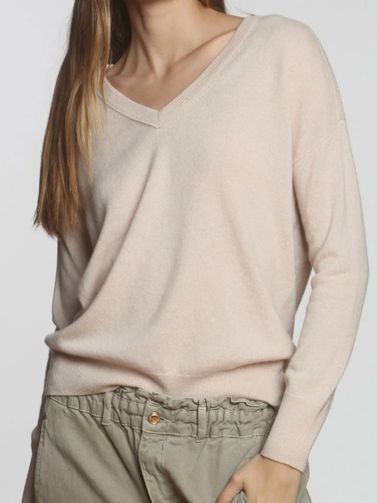 Label & Thread Cashmere BF Vee in Nude