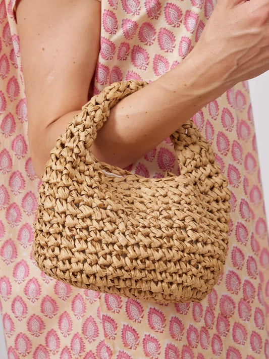 Hat Attack Micro Slouch Bag in Toast