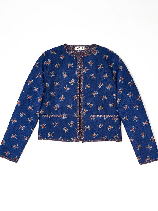 M.A.B.E Vivi Quilted Jacket in Blue