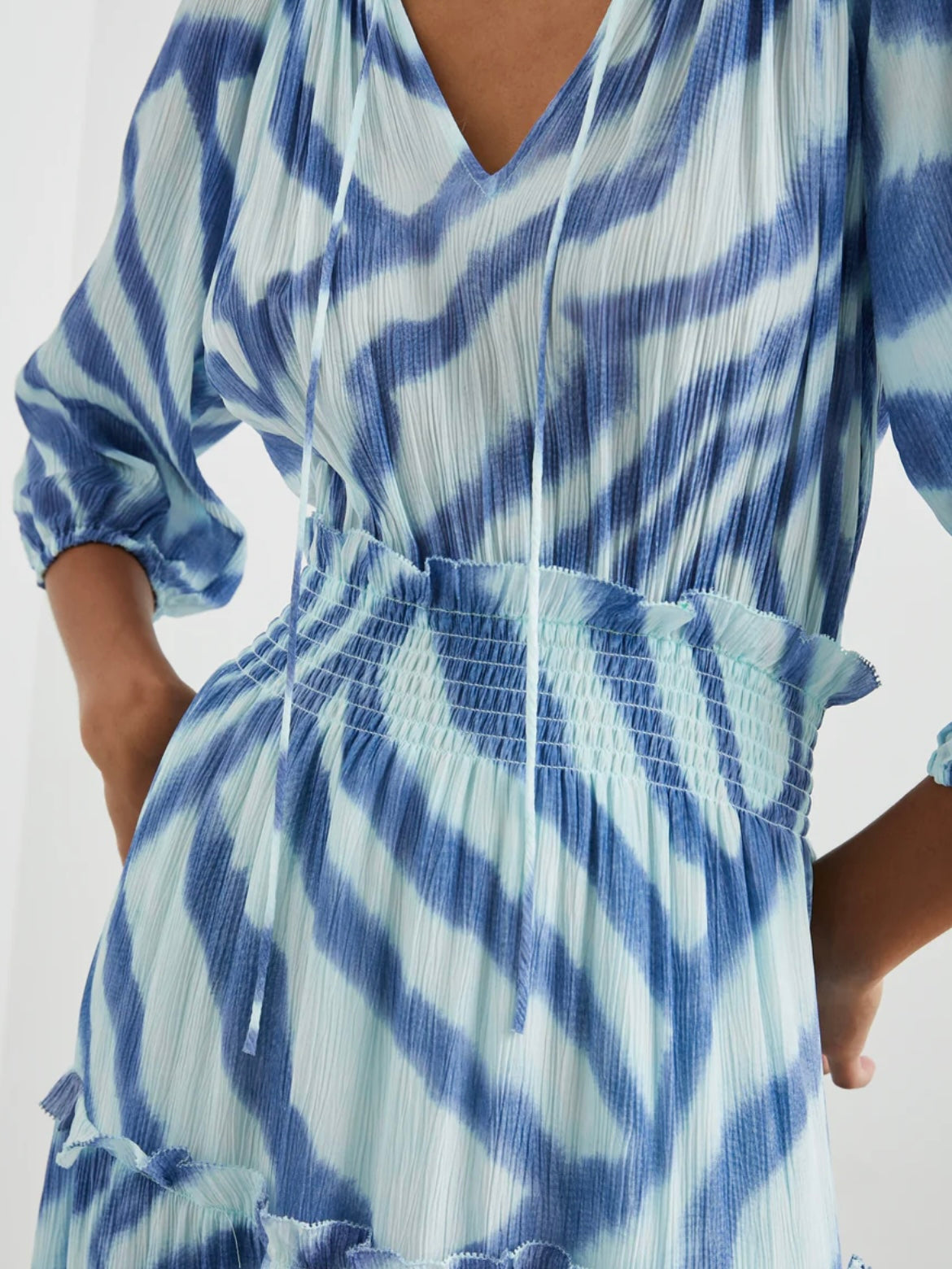 Rails Caterine Dress in Blue Watercolor Stripes