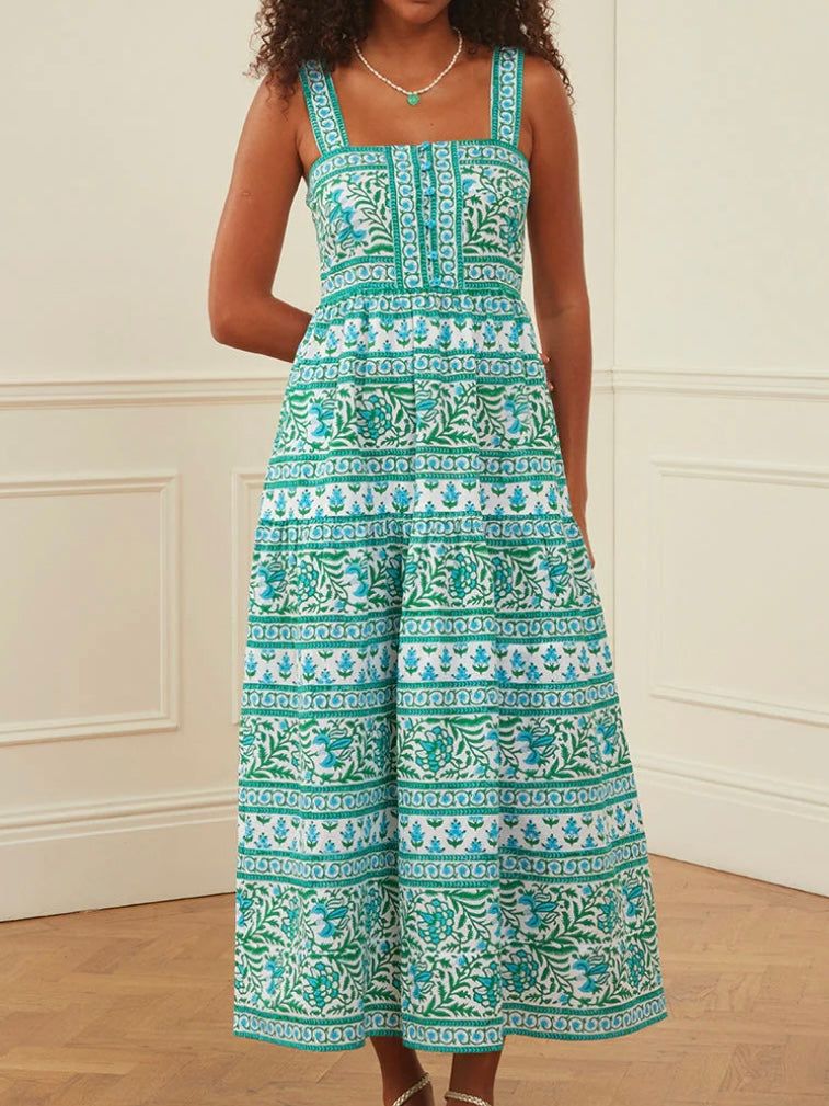 Pink City Prints Aqua Mix Lucia Dress