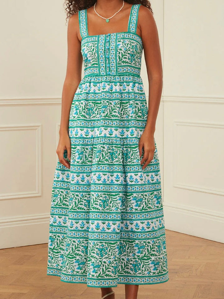 Pink City Prints Aqua Mix Lucia Dress