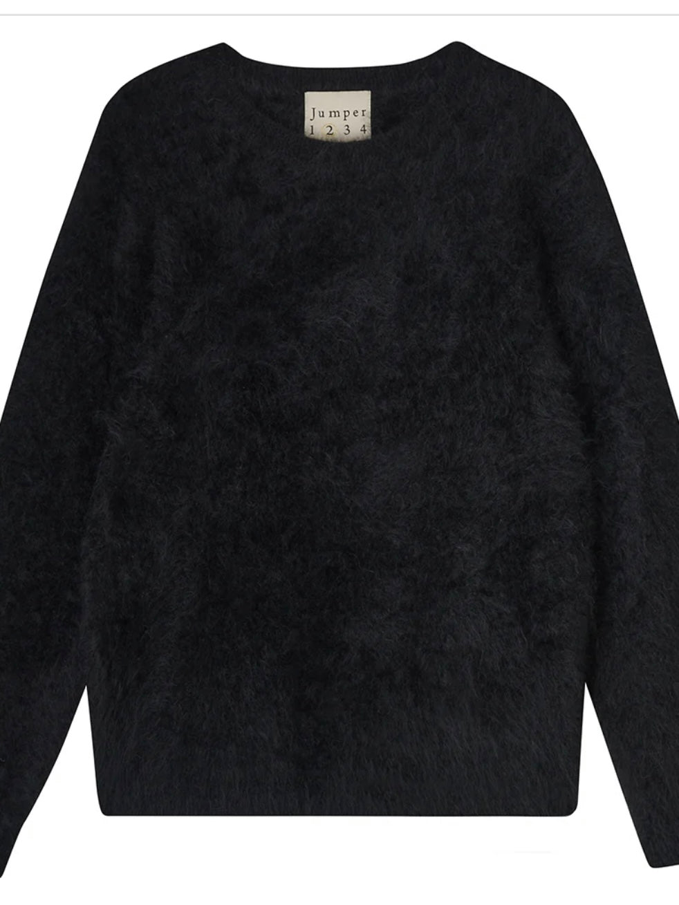 Jumper 1234 Brushed Cashmere Crew in Black